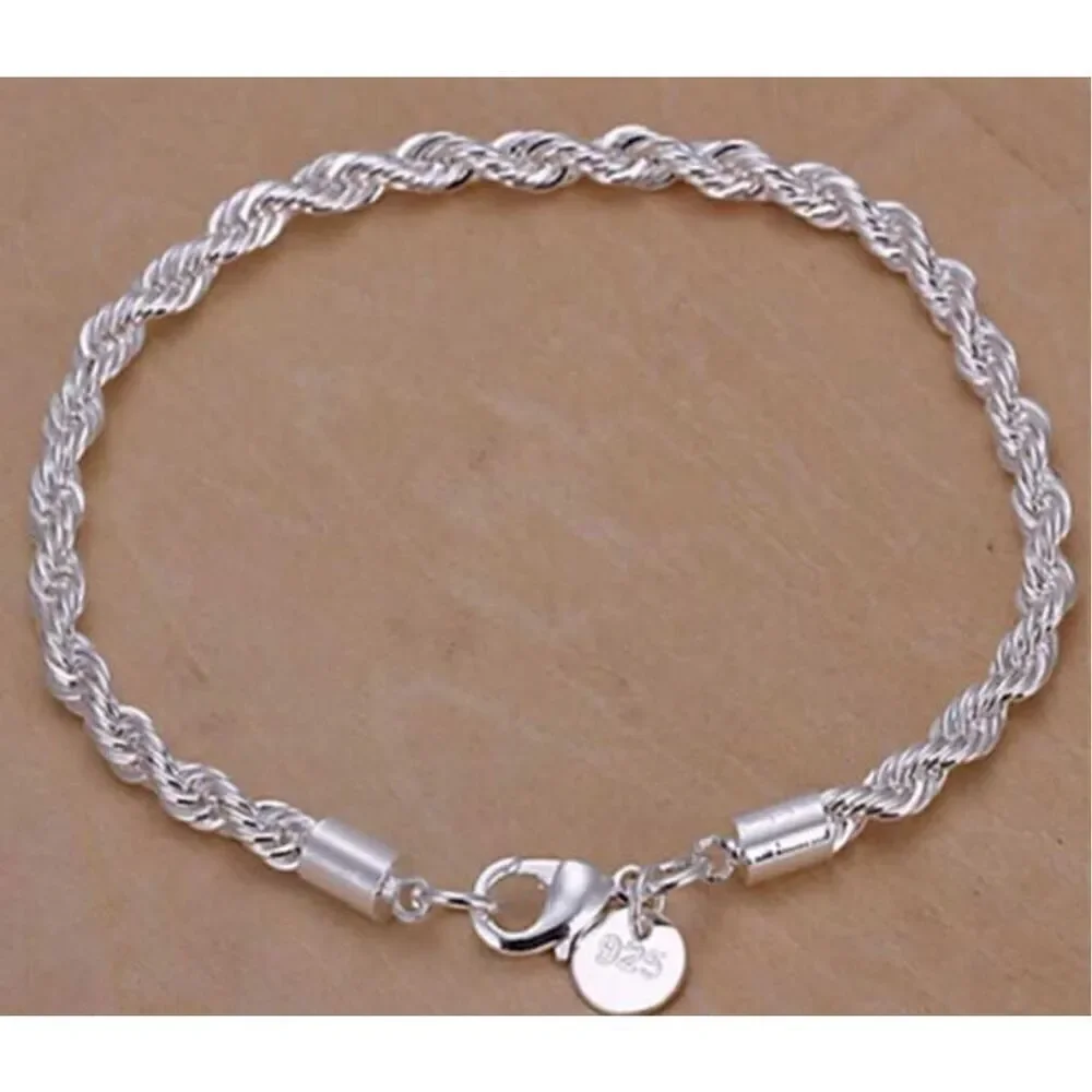 Silver Rope Bracelet